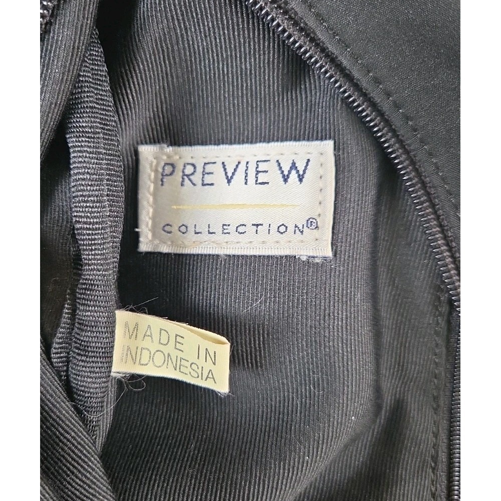 Preview Collection Backpack Purse Black Front & Side Compartment Zippered Strap - Picture 3 of 9